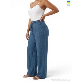 Фотография Женские брюки Лето 49058 синій (3 шт. р.сетка 4XL-6XL) "Sport style" недорого оптом от прямого поставщика