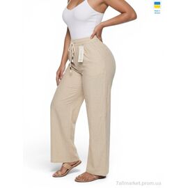 Фотография Женские брюки Лето 49058 бежевий (3 шт. р.сетка 4XL-6XL) "Sport style" недорого оптом от прямого поставщика