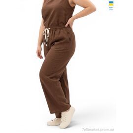 Фотография Женские брюки Лето 49058 шоколад (3 шт. р.сетка 4XL-6XL) "Sport style" недорого оптом от прямого поставщика