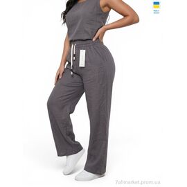 Фотография Женские брюки Лето 49058 графіт (3 шт. р.сетка 4XL-6XL) "Sport style" недорого оптом от прямого поставщика