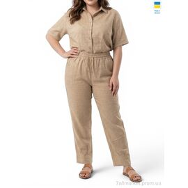 Фотография Женские брюки Лето 49048 бежевий (5 шт. р.сетка 6XL-8XL) "Sport style" недорого оптом от прямого поставщика