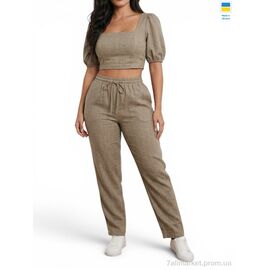 Фотография Женские брюки Лето 49048 мокко (5 шт. р.сетка 6XL-8XL) "Sport style" недорого оптом от прямого поставщика