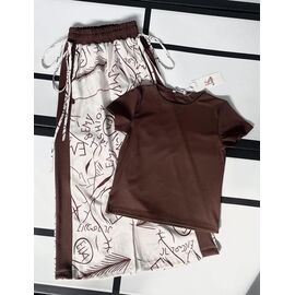 Костюм дитячий на дівчинку 391 brown-milk р.128-152 "Kosmy" недорого оптом від прямого постачальника
