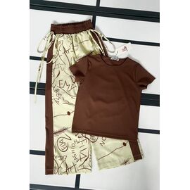 Костюм дитячий на дівчинку 391 brown-yellow р.128-152 "Kosmy" недорого оптом від прямого постачальника