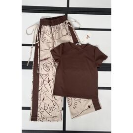 Костюм дитячий на дівчинку 391 brown-pink р.128-152 "Kosmy" недорого оптом від прямого постачальника