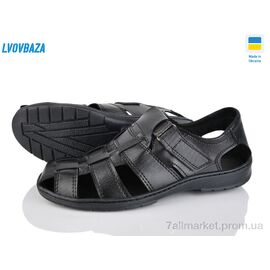 Сандалії чоловічі літні Літо Ankor КР1 чорний (8 пар р.40-45) "Lvovbaza" недорого оптом від прямого постачальника