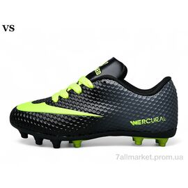 Футбольне взуття дитячі Весна/осінь Crampon Mercurial 04 black (8 пар р.31-35) "VS" недорого оптом від прямого постачальника