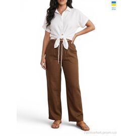 Фотография Женские брюки Лето 4960 шоколад (4 шт. р.сетка XL-4XL) "Sport style" недорого оптом от прямого поставщика