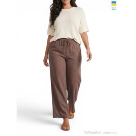 Фотография Женские брюки Лето 49046 шоколад (3 шт. р.сетка 4XL-6XL) "Sport style" недорого оптом от прямого поставщика