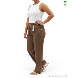 Фотография Женские брюки Лето 49047 шоколад (5 шт. р.сетка 6XL-10XL) "Sport style" недорого оптом от прямого поставщика