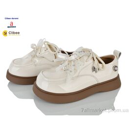 Туфлі дитячі зручні Весна/осінь A18803 beige (7 пар р.31-37) "Clibee-Doremi" недорого оптом від прямого постачальника