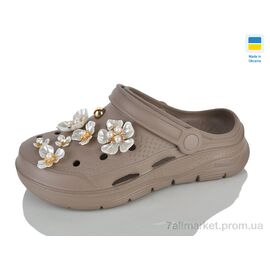 Крокси жіночі літні Літо 413 капучино (8 пар р.36-41) "Lot Shoes" недорого оптом від прямого постачальника