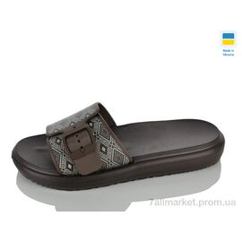 Шльопанці жіночі полегшені Літо 843 ромб шоколад (6 пар р.37-41) "Lot Shoes" недорого оптом від прямого постачальника