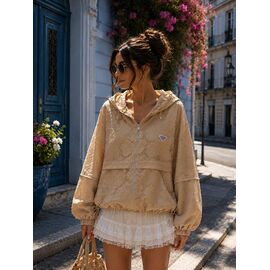 Фотография Ветровка женская LV009 beige р.one size "SHEPARIS" недорого оптом от прямого поставщика