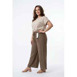 Штани жіночі літні 4941 brown р.XL-3XL "VICTORY" недорого оптом від прямого постачальника