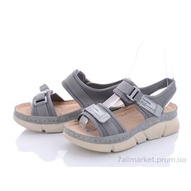 Босоніжки жіночі літні Літо 6707 grey (8 пар р.37-42) "Коронате" недорого оптом від прямого постачальника