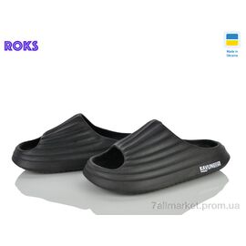 Шльопанці жіночі полегшені Літо 153 чорний (8 пар р.36-40) "Roks" недорого оптом від прямого постачальника
