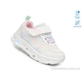 Фотография Кроссовки детские модные - AB60046A LED (8 пар р.21-26) "Ok Shoes" недорого оптом от прямого поставщика