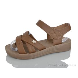Шльопанці жіночі полегшені Літо 2503 brown (8 пар р.37-42) "Ok Shoes" недорого оптом від прямого постачальника