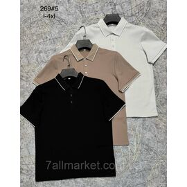 Фотография Футболка-поло мужская молодёжная р-ры L-4XL (5цв) "PROSTOMEN" недорого оптом от прямого поставщика