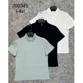 Фотография Футболка-поло мужская молодёжная р-ры L-4XL (3цв) "PROSTOMEN" недорого оптом от прямого поставщика