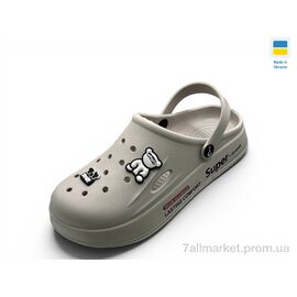 Крокси жіночі літні Літо L108 сірий (8 пар р.37-40) "Rai shoes" недорого оптом від прямого постачальника