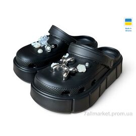 Крокси жіночі літні Літо E152-2-6 чорний (6 пар р.36-40) "Rai shoes" недорого оптом від прямого постачальника