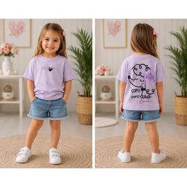 Фотография Футболка детская на девочку 16408 purple р.92-110 "Major" недорого оптом от прямого поставщика