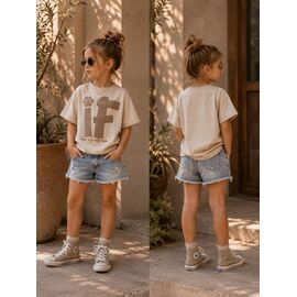 Фотография Футболка детская на девочку 11390 beige р.110-128 "Major" недорого оптом от прямого поставщика