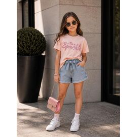 Фотография Футболка детская на девочку 11404 pink р.110-128 "Major" недорого оптом от прямого поставщика