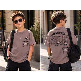 Фотография Футболка детская на мальчика 3712 grey р.110-128 "Major" недорого оптом от прямого поставщика