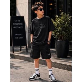 Фотография Футболка детская на мальчика 3695 black р.134-152 "Major" недорого оптом от прямого поставщика