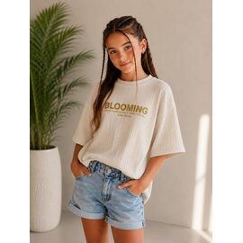 Фотография Футболка детская на девочку 11393 beige р.134-152 "Major" недорого оптом от прямого поставщика