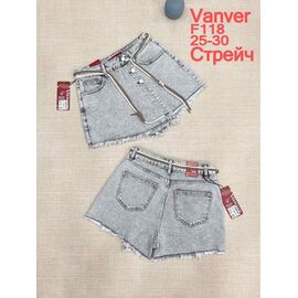 Фотография Юбка-шорты женская F118 l.blue р.25-30 "Vanver" недорого оптом от прямого поставщика