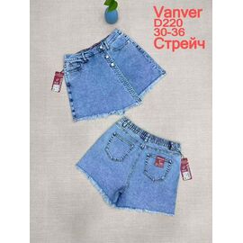 Фотография Юбка-шорты женская D220 l.blue р.30-36 "Vanver" недорого оптом от прямого поставщика