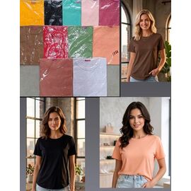 Фотография Футболка женская FI1096 mix р.one size "Annet" недорого оптом от прямого поставщика