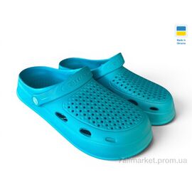 Крокси жіночі літні Літо Сабо 8 бірюза (6 пар р.36-41) "Rai shoes" недорого оптом від прямого постачальника