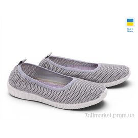 Сліпони жіночі тканинні Літо 23-40 сірий (8 пар р.36-41) "Rai shoes" недорого оптом від прямого постачальника