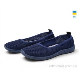 Сліпони жіночі тканинні Літо 23-40 синій (8 пар р.36-41) "Rai shoes" недорого оптом від прямого постачальника