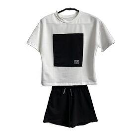 Костюм жіночий 1269 white-black р.S-XL "VICTORY" недорого оптом від прямого постачальника