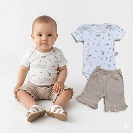 Костюм дитячий на дівчинку 41003 beige р.0.3-0.9 "MALIBU" недорого оптом від прямого постачальника