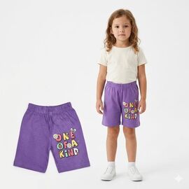 Дитячі шорти на дівчинку 2337 purple р.3-7 "MALIBU" недорого оптом від прямого постачальника