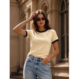 Фотография Футболка женская F1708 beige р.42-46 "SHEPARIS" недорого оптом от прямого поставщика