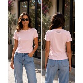 Фотография Футболка женская F1709 pink р.42-46 "SHEPARIS" недорого оптом от прямого поставщика