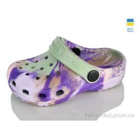 Крокси дитячі літні Літо H3 папуга фіолетовий (6 пар р.24-29) "Lot Shoes" недорого оптом від прямого постачальника