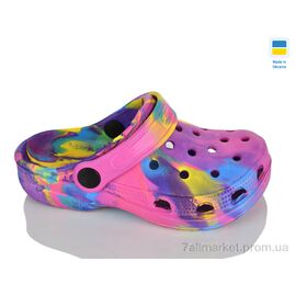 Крокси дитячі літні Літо N017 папуга рожевий (6 пар р.30-35) "Lot Shoes" недорого оптом від прямого постачальника