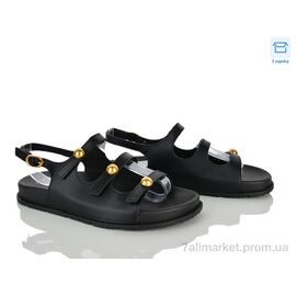 Босоніжки жіночі літні Літо 4435-ST-JZ03 black (8 пар р.36-41) "Pryama Vigoda" недорого оптом від прямого постачальника