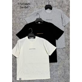 Футболка чоловіча молодіжна р-ри 3XL-6XL (3кв) "PROSTOMEN" недорого гуртом від прямого постачальника