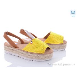 Фотография Босоножки женские летние Лето 49-SBX33 yellow (6 пар р.36-41) "STAR" недорого оптом от прямого поставщика