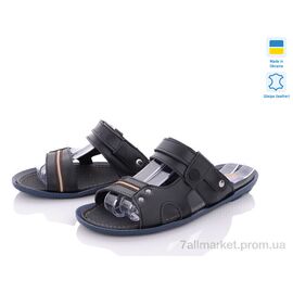 Фотография Шлепки мужские пляжные Лето 001 black (7 пар р.41-45) "STAR" недорого оптом от прямого поставщика